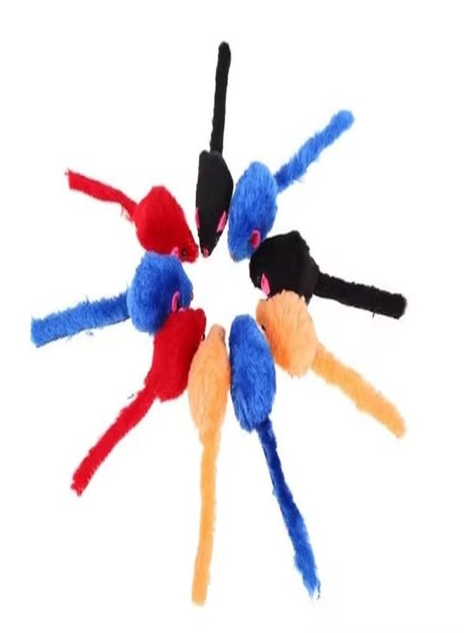 Labriciyon 10pcs Mini Colorful Plush Cat Toys - Mice for Cats & Kittens - Image 2